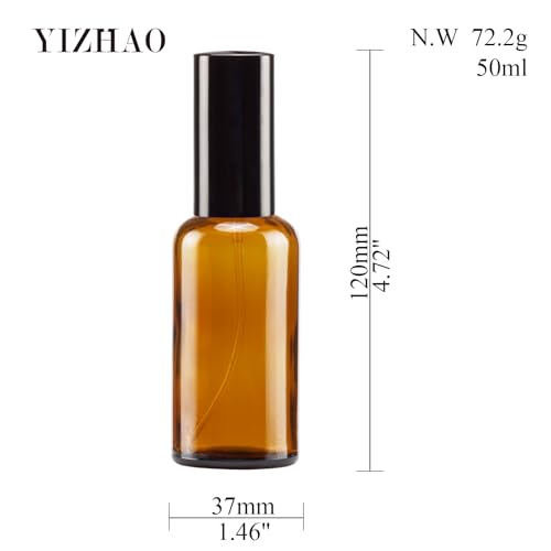 Amber Glass Spray Bottles (4oz, 4 Count)