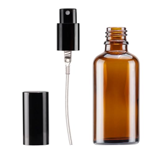 Amber Glass Spray Bottles (4oz, 4 Count)