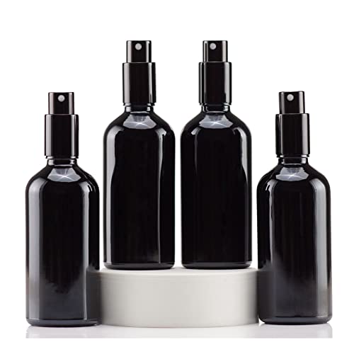 Amber Glass Spray Bottles (4oz, 4 Count)