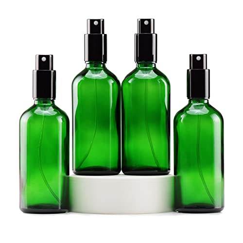 Amber Glass Spray Bottles (4oz, 4 Count)