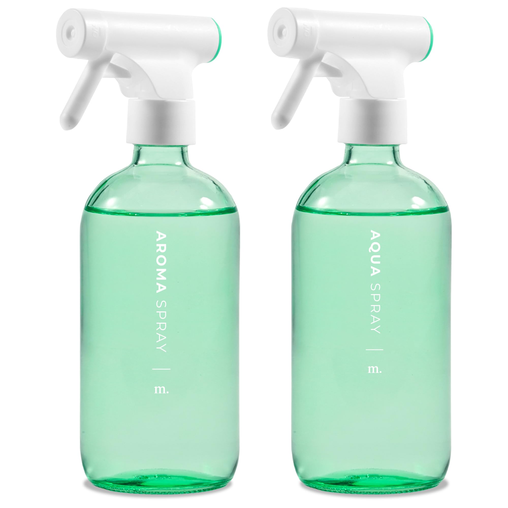 Glass Spray Bottles with Labels (16.9 Floz, 2 Count)