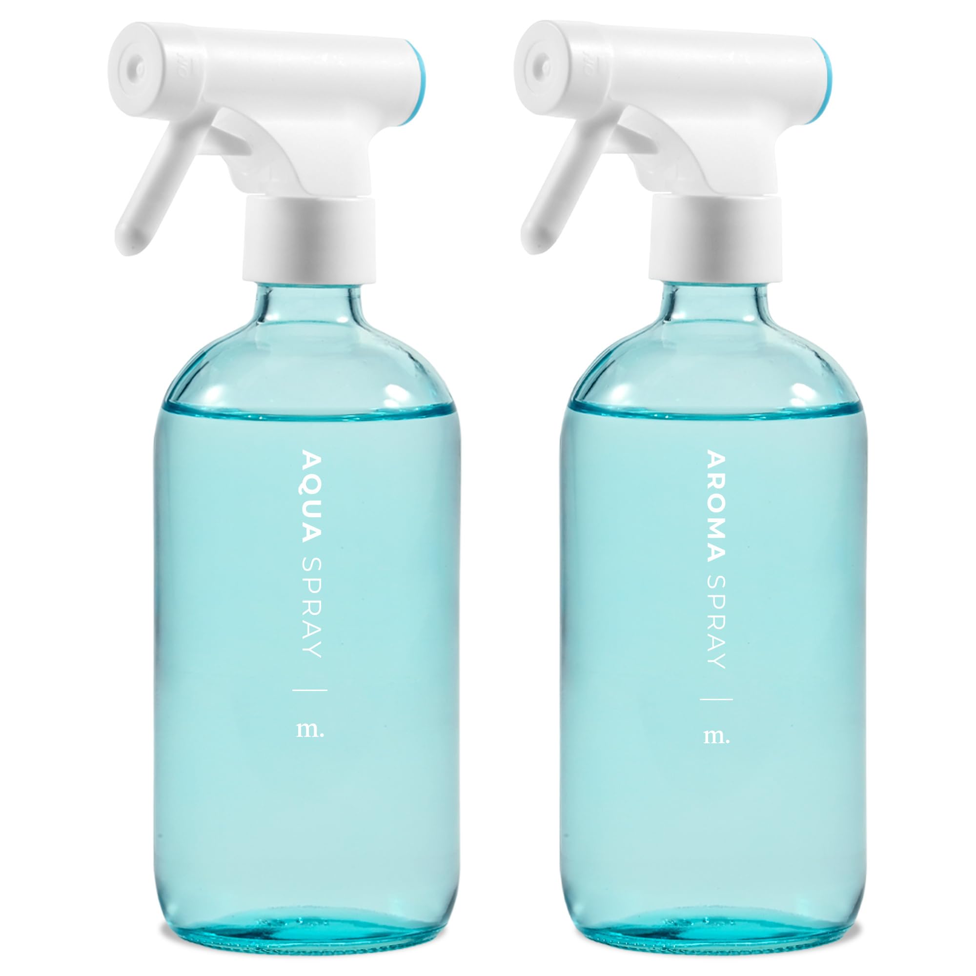 Glass Spray Bottles with Labels (16.9 Floz, 2 Count)
