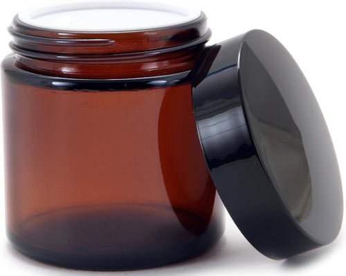 Amber Glass Jars (4 Oz, 12 count)