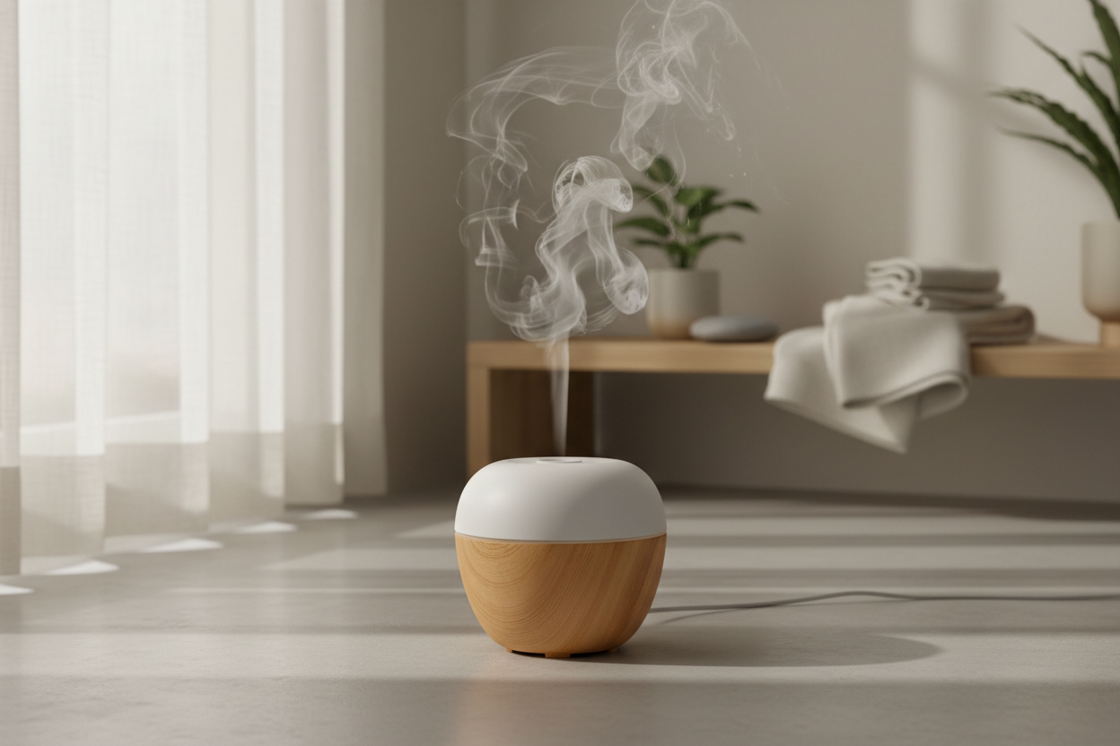 minimalist aesthetic essential oils diffuser 
